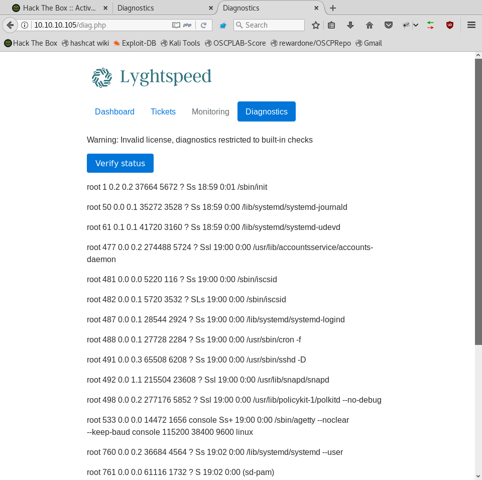 root diagnostics